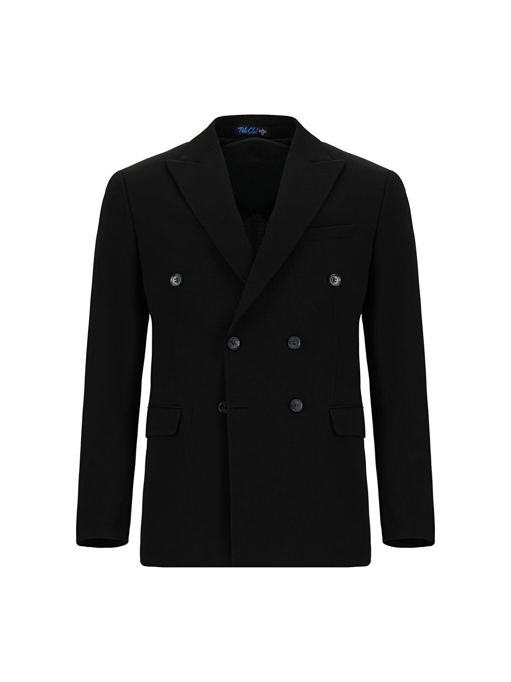 Siyah Regular Fit Kruvaze Ceket-7