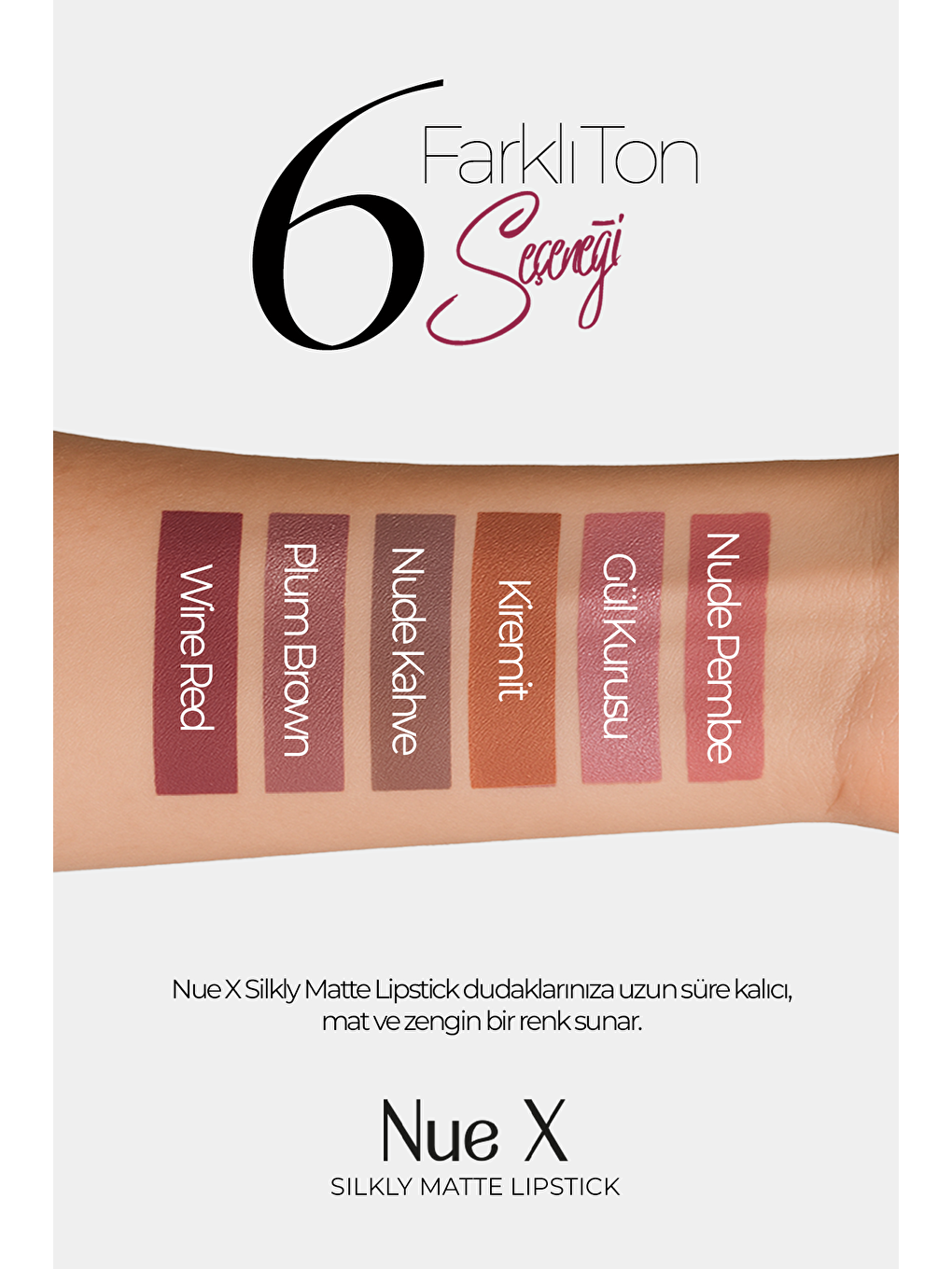 Nue X Silkly Matte Lipstick Plum Brown 05-3
