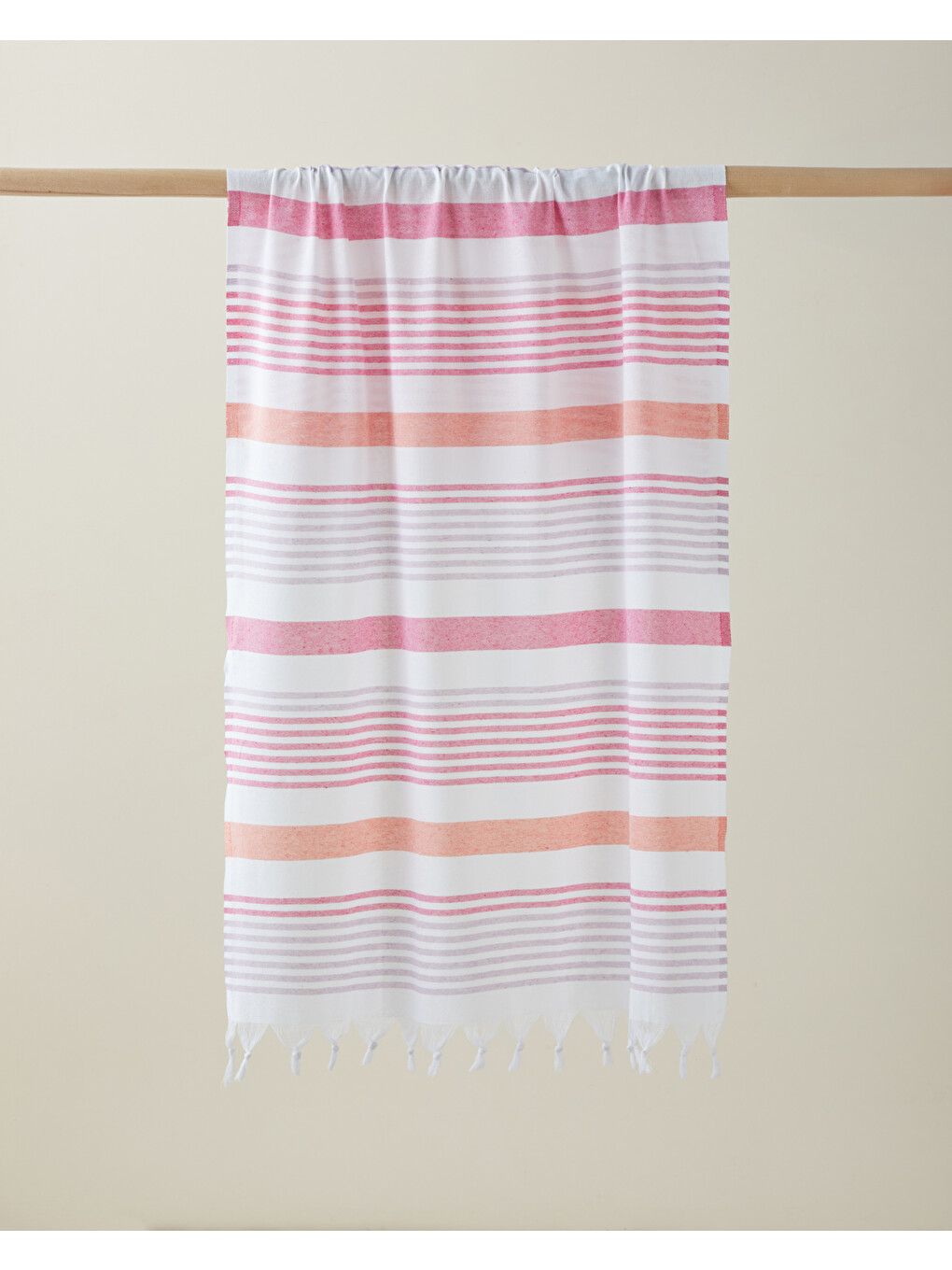 Calen Rejenere Çizgili Peştamal 80x150 Cm Pembe-mor