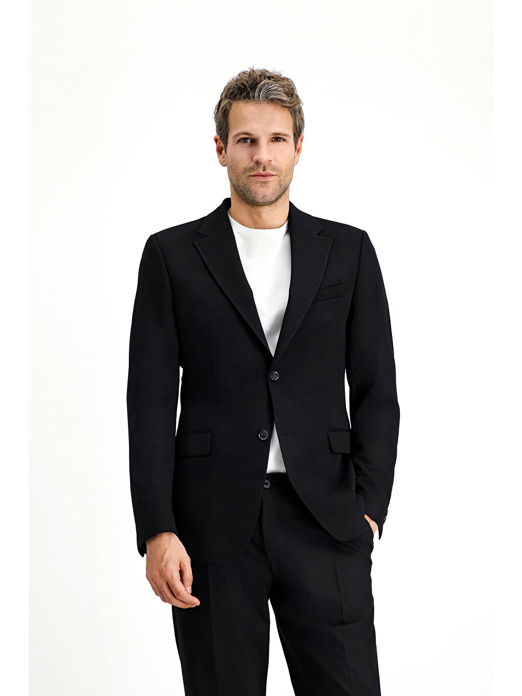 Siyah Slim Fit Dar Kesim Klasik Ceket