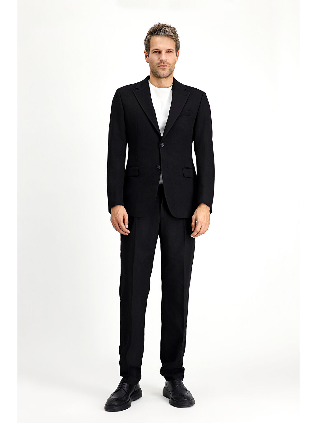 Siyah Slim Fit Dar Kesim Klasik Ceket-1