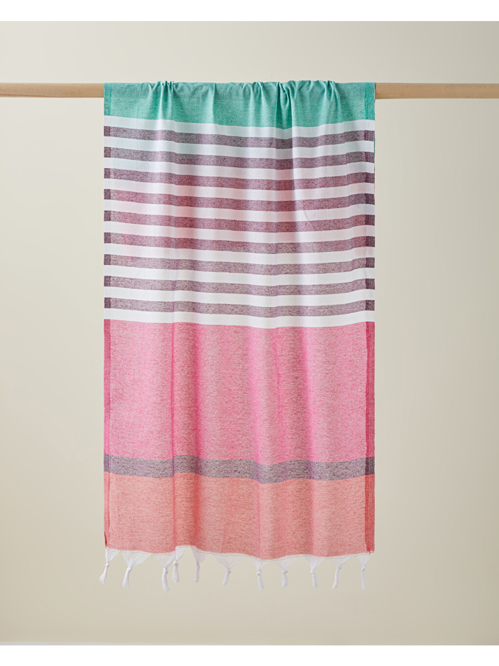 Zazzy Rejenere Çizgili Peştamal 80x150 Cm Pembe-mor-yeşil