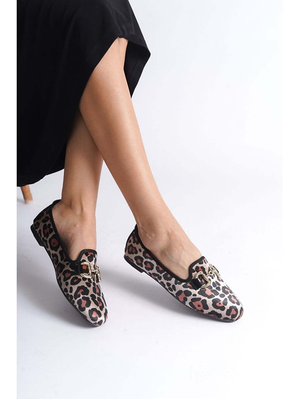 Kahverengi Velvet Kadın Babet-5