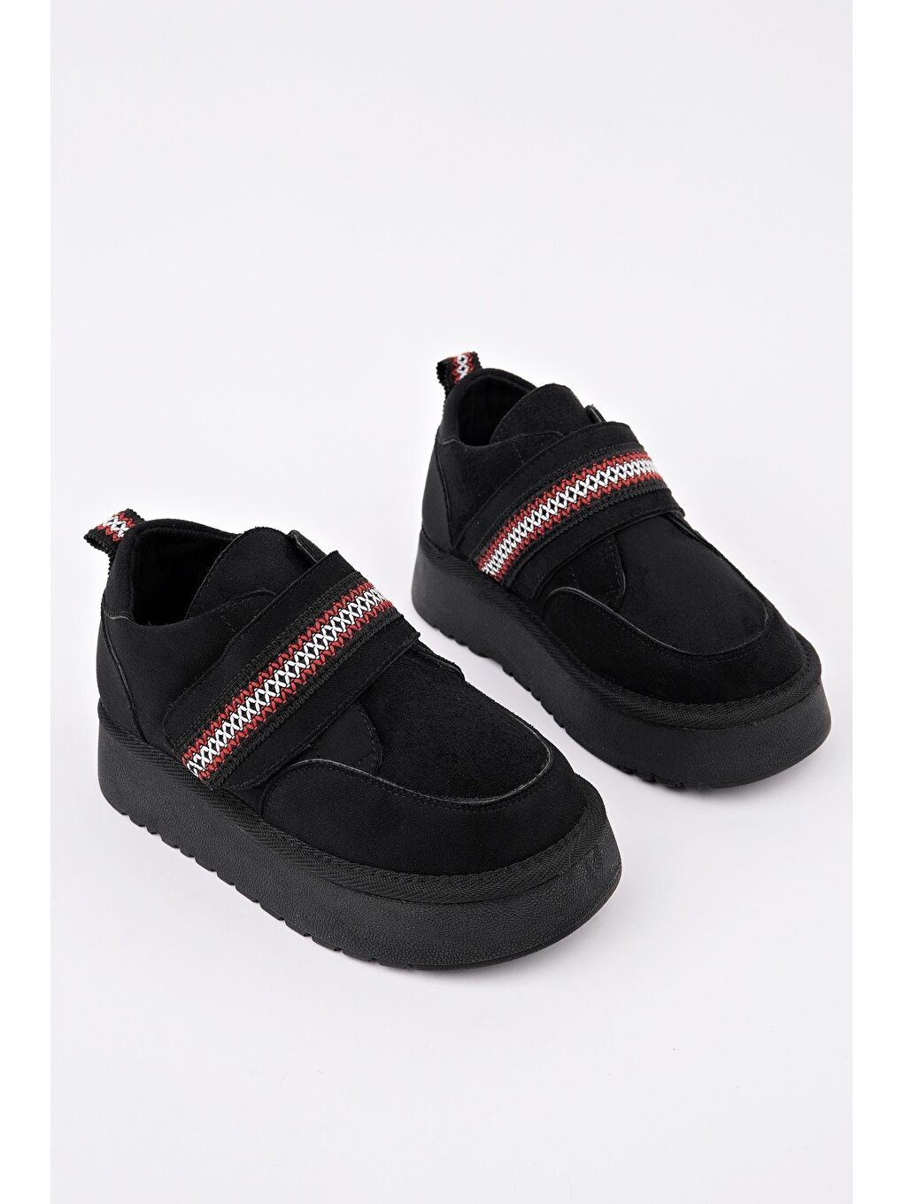 Siyah DAPHNE Kalın Taban Cırtlı Çocuk Kışlık Mini Bot-1