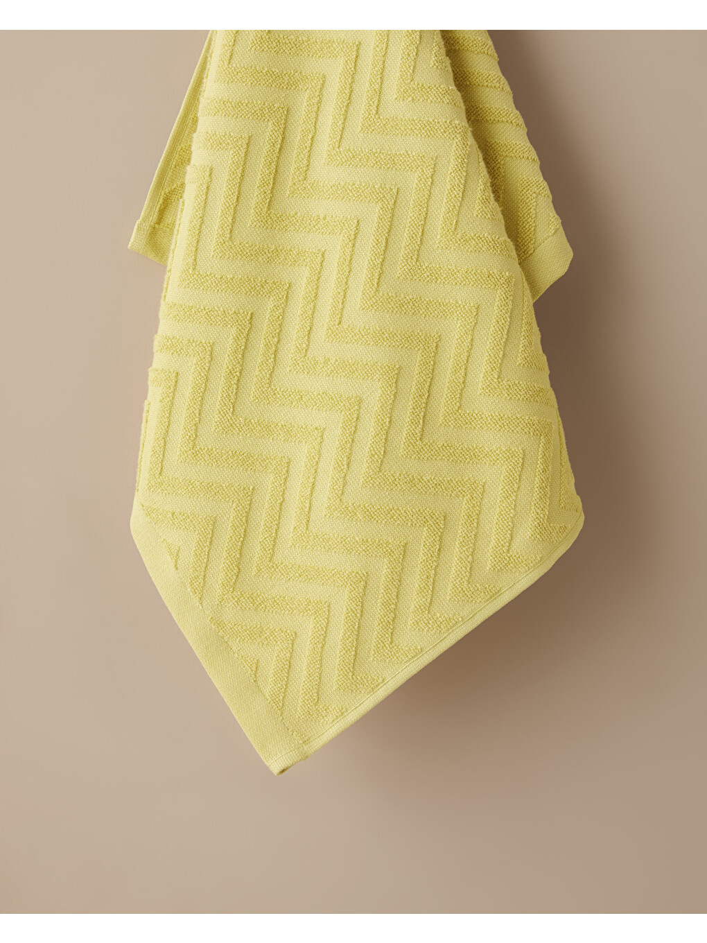 Zigzag Pamuk Yüz Havlusu 50x70 Cm Limon Yeşili-1