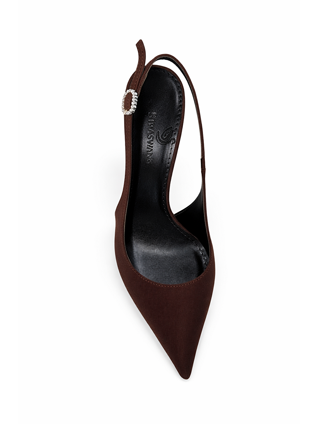 Kahverengi Elsa Kadın Topuklu Kumaş Ayakkabı Kahve-1