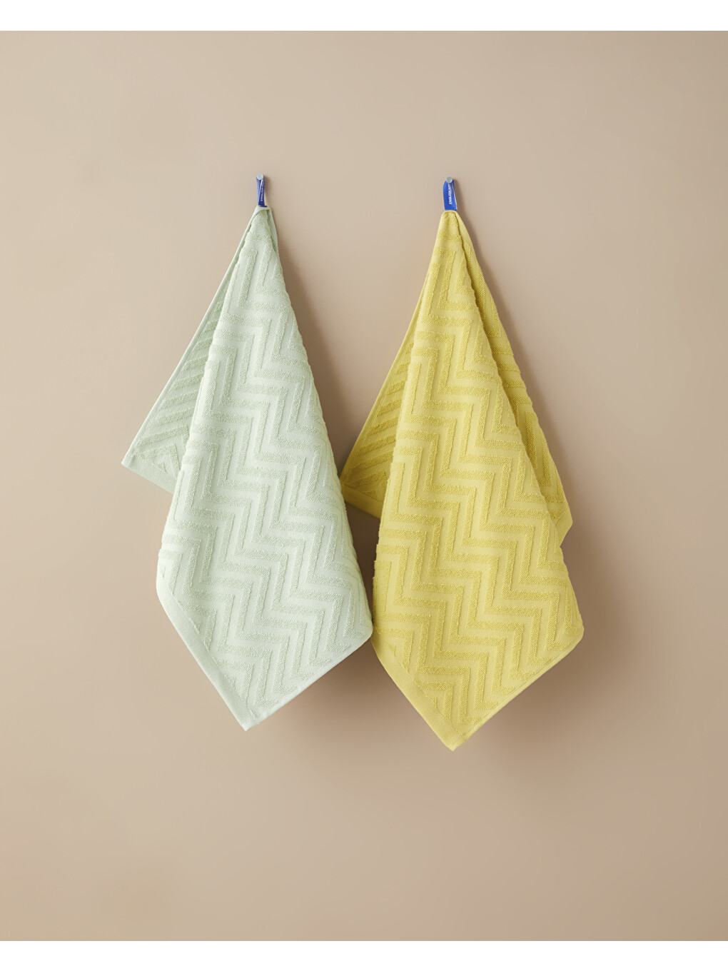 Zigzag Pamuk Yüz Havlusu 50x70 Cm Limon Yeşili-2
