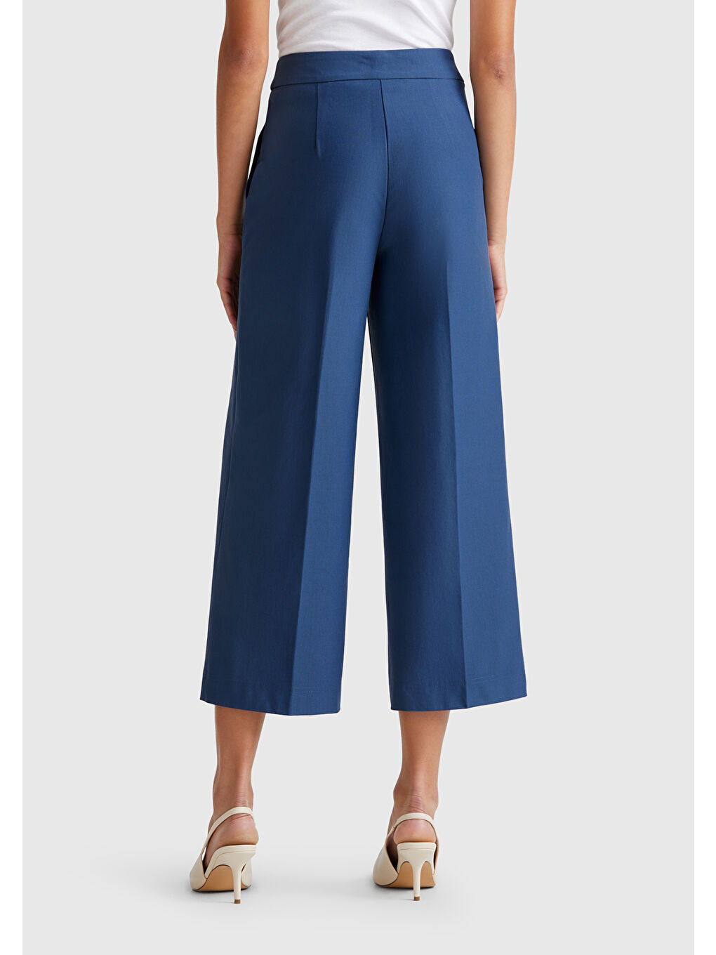 Mavi Kadın Denim Pamuk Karışımlı Cepli Straight Fit Yüksek Bel Pantolon-2