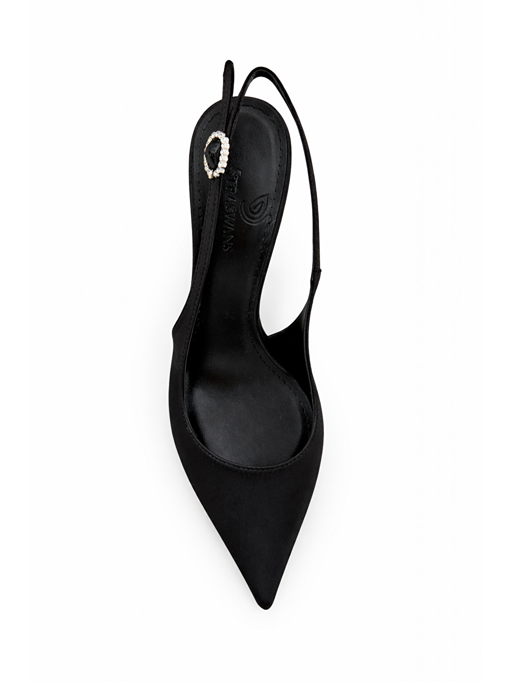 Elsa Kadın Topuklu Saten Ayakkabı Siyah-1