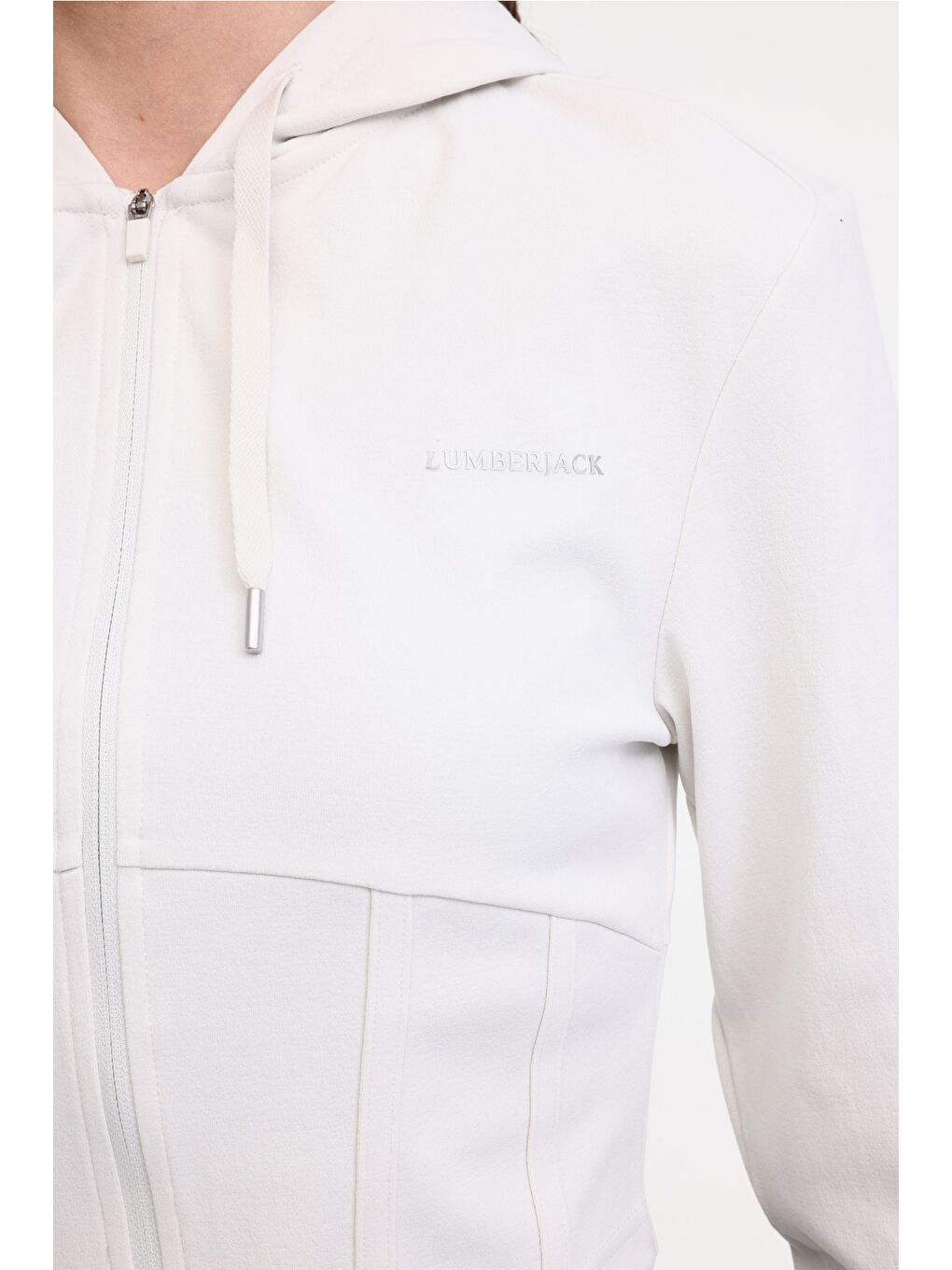 Beyaz WL BARLY 18WNLT2313T 5FX KIRIK BEYAZ Kadın Eşofman Üstü-3