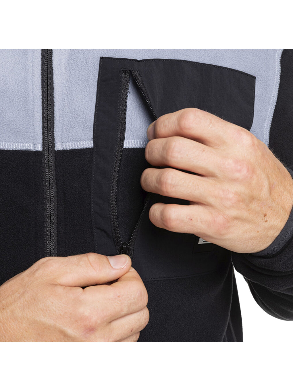 Aker Fz Fleece Erkek Siyah Polar Ceke Fermuarlı Sweatshirt-2