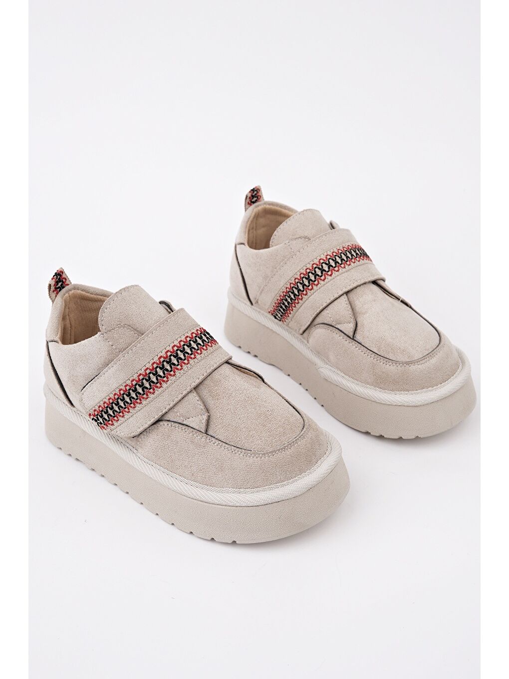 Bej DAPHNE Kalın Taban Cırtlı Çocuk Kışlık Mini Bot-1