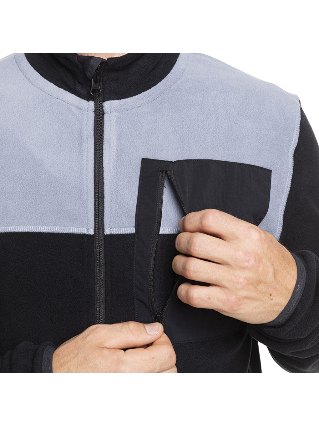 Aker Fz Fleece Erkek Siyah Polar Ceke Fermuarlı Sweatshirt-3