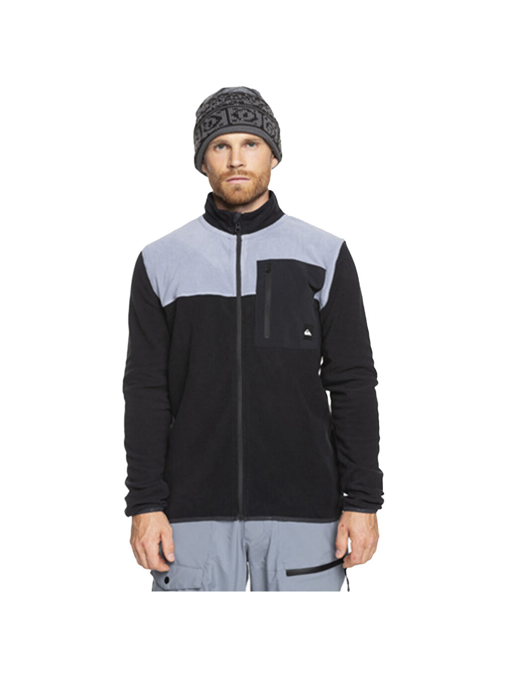 Aker Fz Fleece Erkek Siyah Polar Ceke Fermuarlı Sweatshirt-4