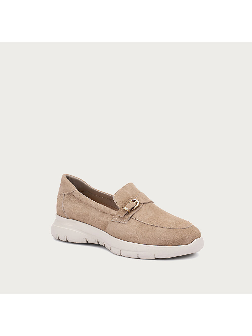 Bej Kadın Klasik Ayakkabı 43B6 DAINO EXTRA-LIGHT SLIP-ONS WITH DECORATIVE BUCKLE-1