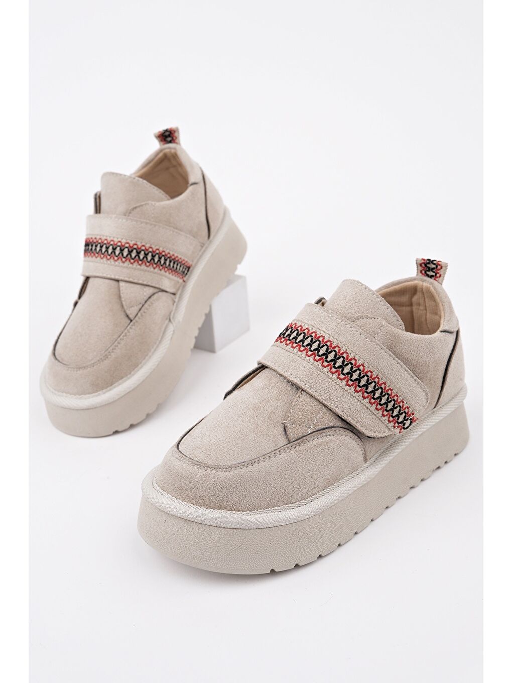 Bej DAPHNE Kalın Taban Cırtlı Çocuk Kışlık Mini Bot-2