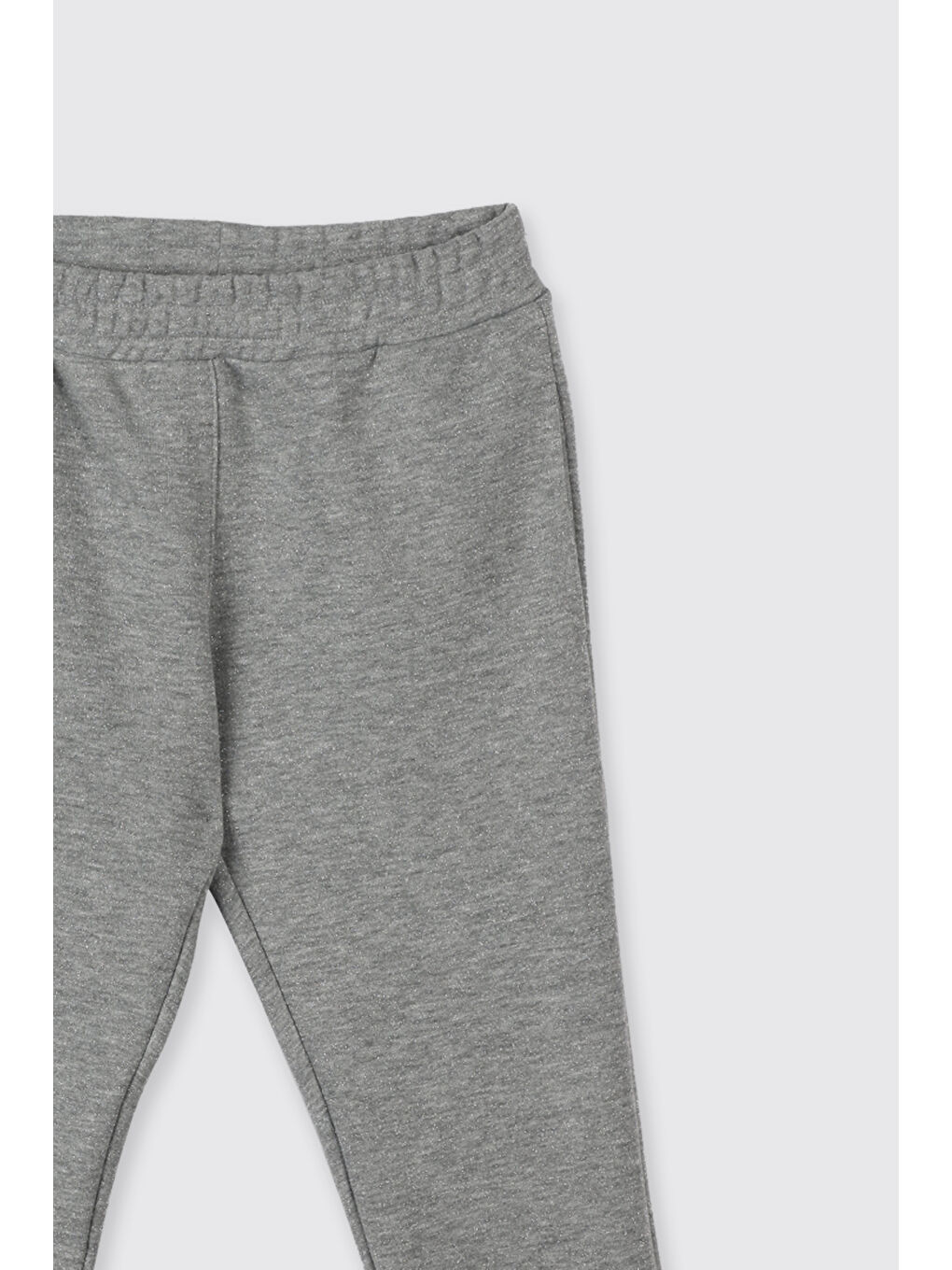 Kız Çocuk Simli Gri Eşofman Altı-6