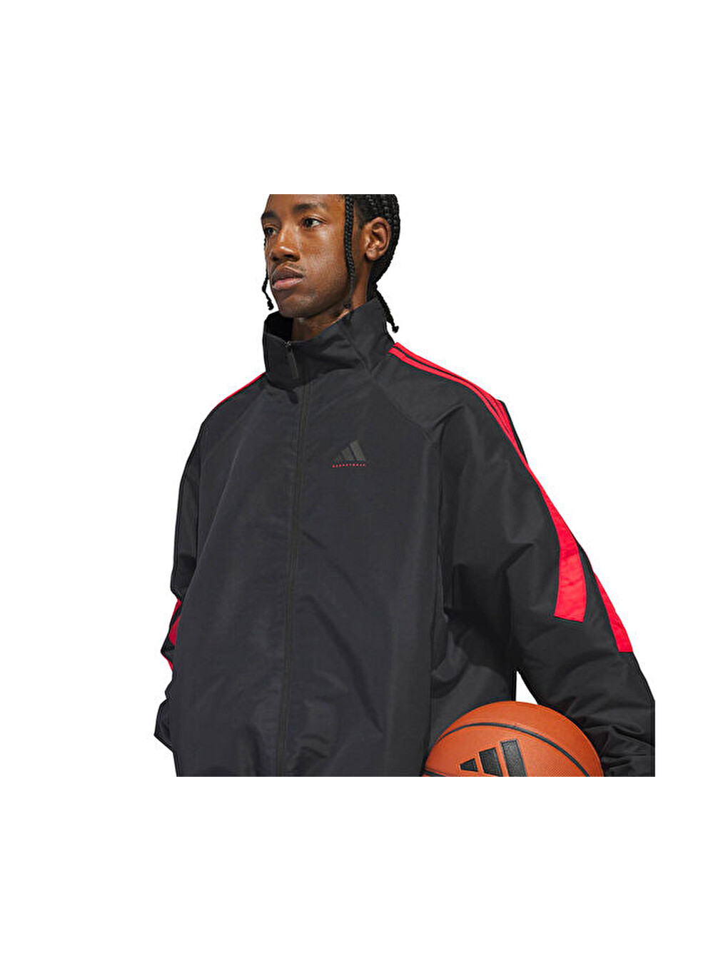 Adidas Trk Jkt Erkek Basketbol Ceketi Jz0373 Siyah-5