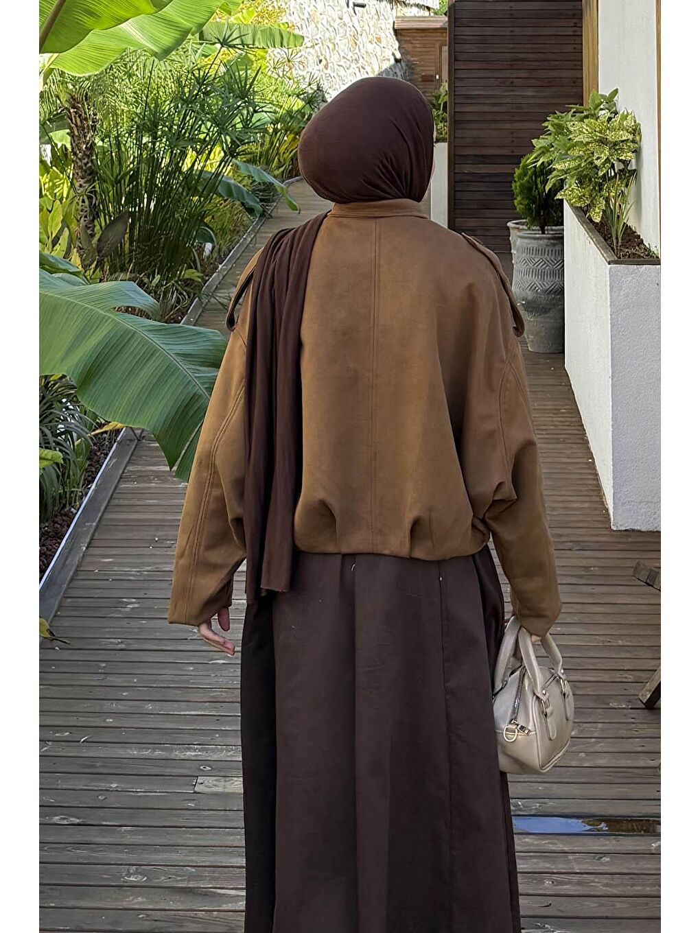 Kahverengi Scuba Süet Mont Camel-2