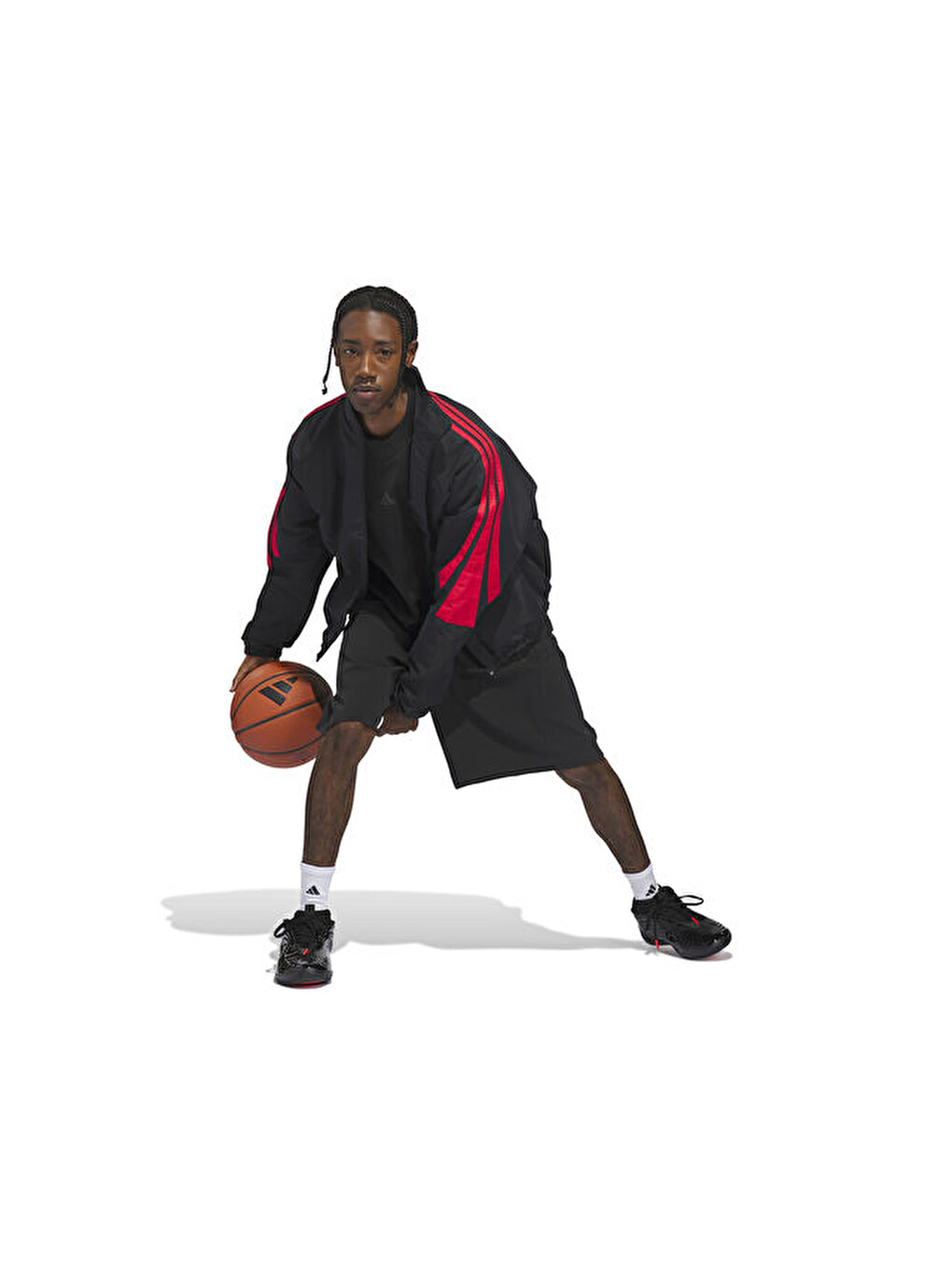 Adidas Trk Jkt Erkek Basketbol Ceketi Jz0373 Siyah-7