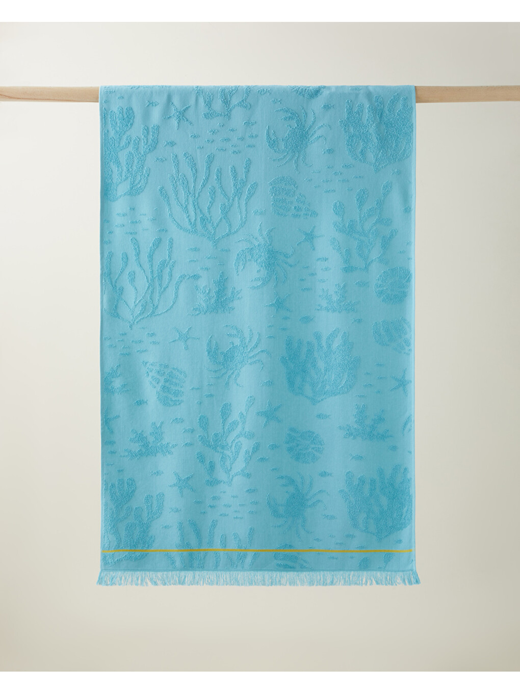 Yeşil Ocean Whisper Pamuk Plaj Havlusu 70x140 Cm Mint