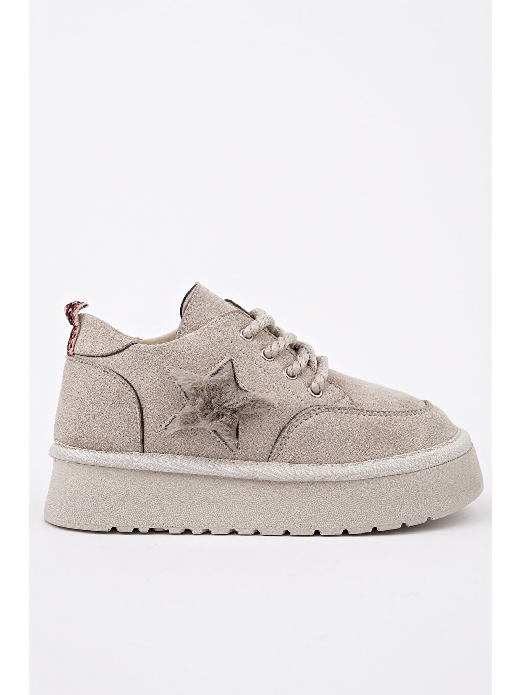 Bej TRUNKS Kalın Taban Bağcıklı Yıldız Detaylı Çocuk Kışlık Sneaker Spor Ayakkabı