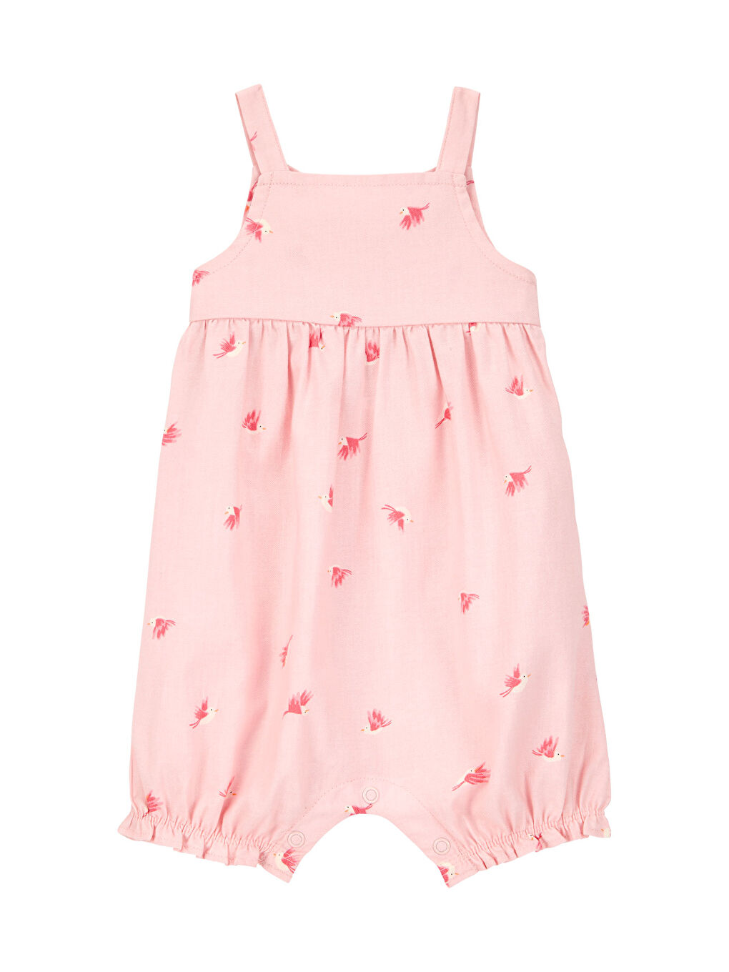 Pembe Kız Bebek Kısa Tulum