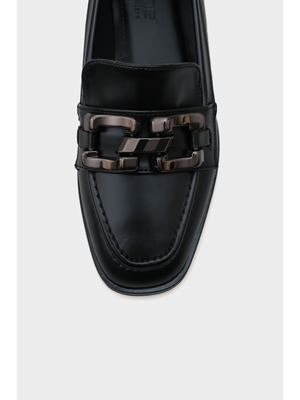 Haki Carina Metal Tokalı Kadın Loafer Ayakkabı-2