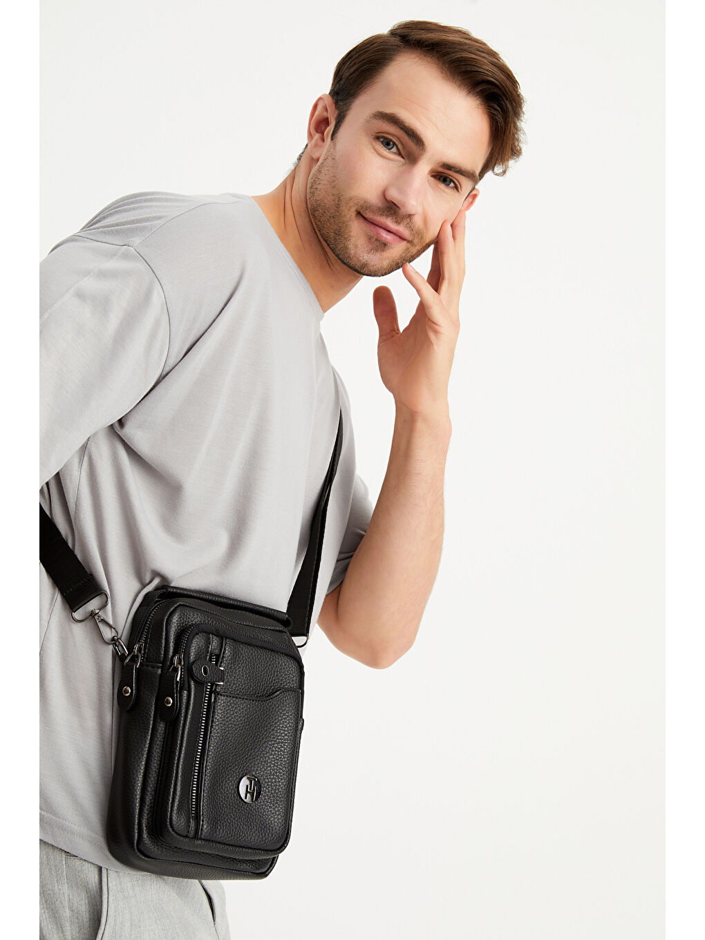 Siyah Erkek Çapraz Çanta TH-WS700700 SİYAH-7