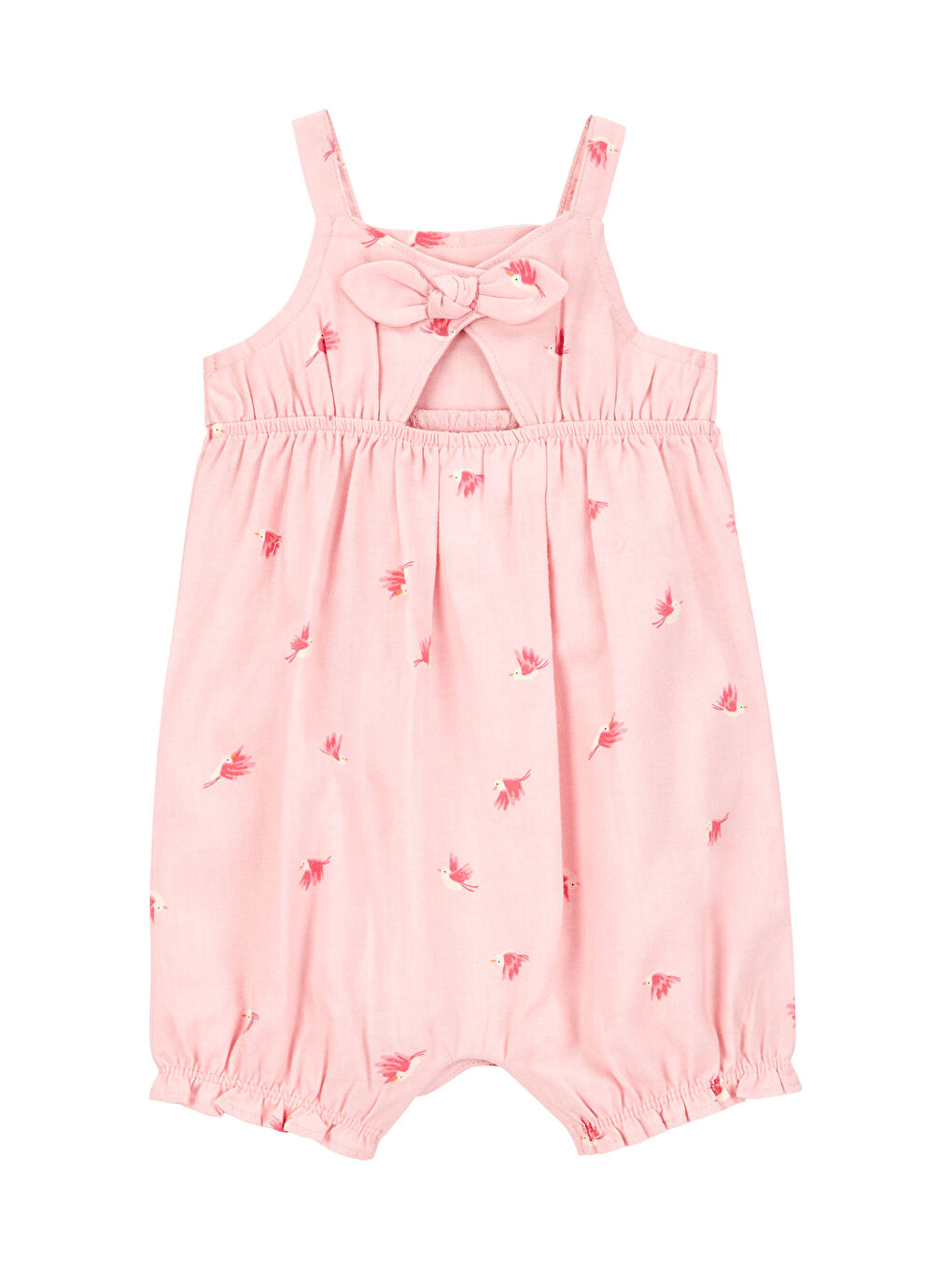 Pembe Kız Bebek Kısa Tulum-1