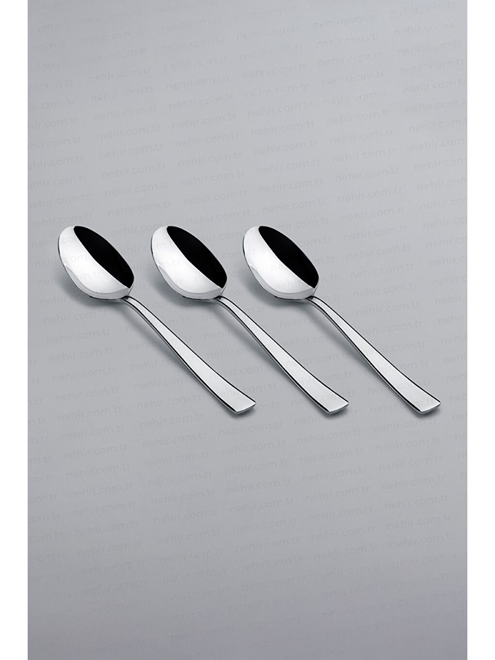 Gri Deniz Sade 12 Adet Yemek Kaşık Takımı