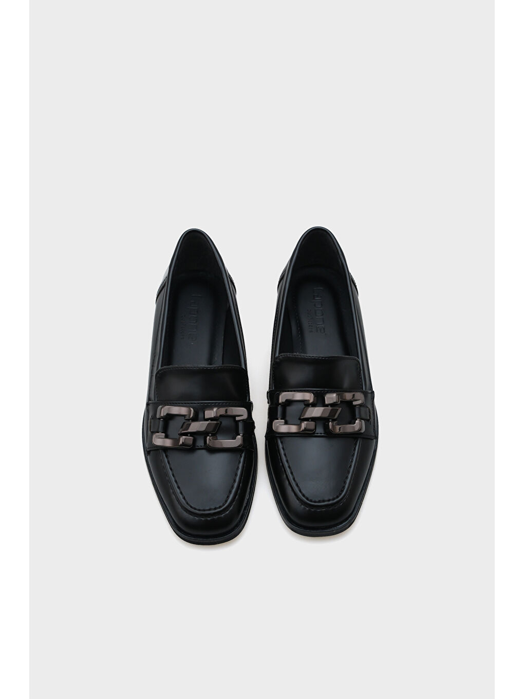 Haki Carina Metal Tokalı Kadın Loafer Ayakkabı-5