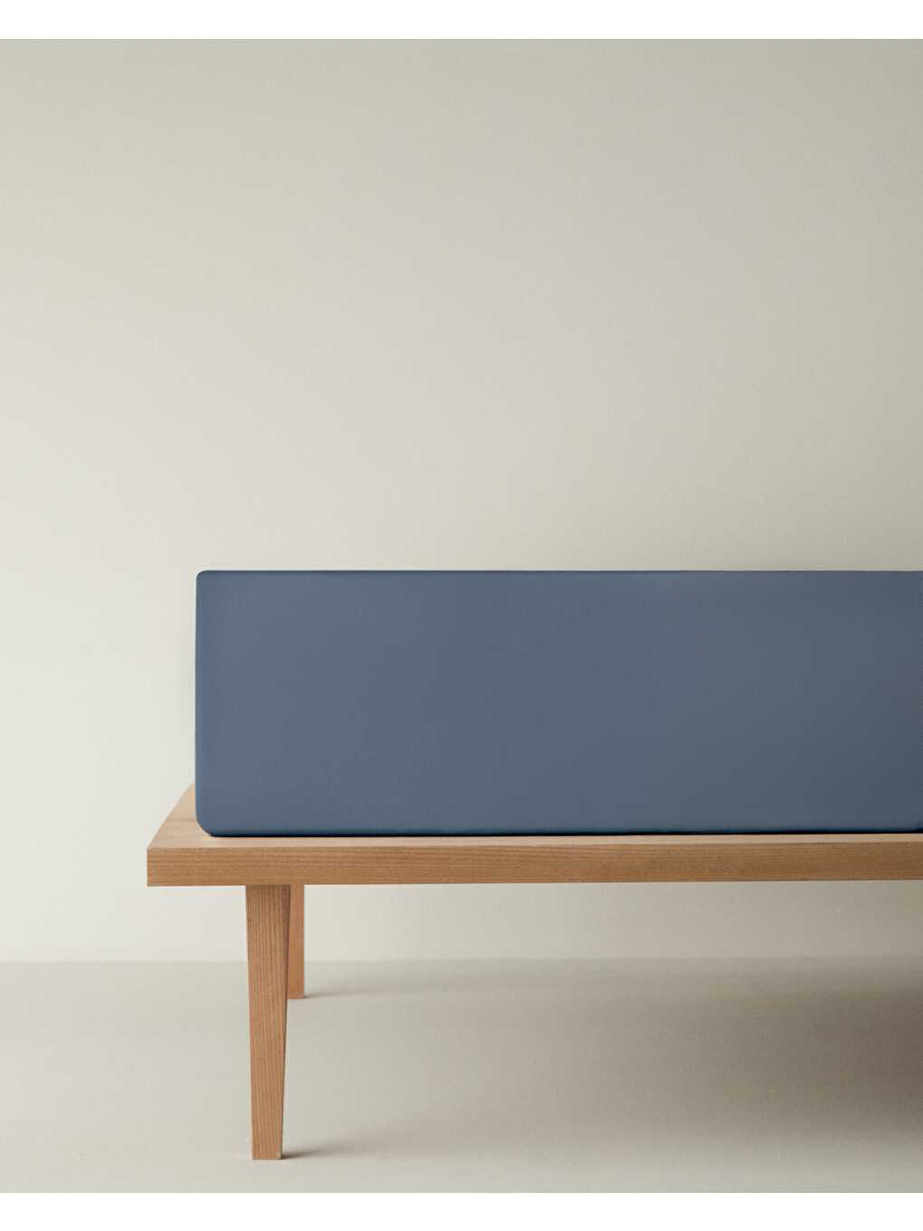 Novella Premium Pamuk Dokulu Çift Kişilik Lastikli Çarşaf 160x200 Cm Denim Mavi-5