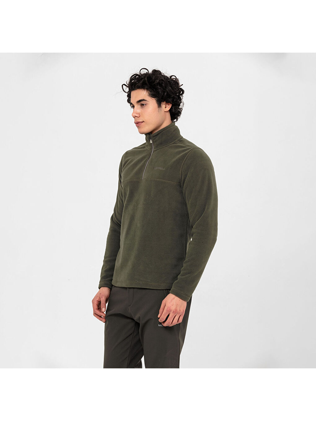 Place Erkek Haki Fermuarlı Sweatshirt-4