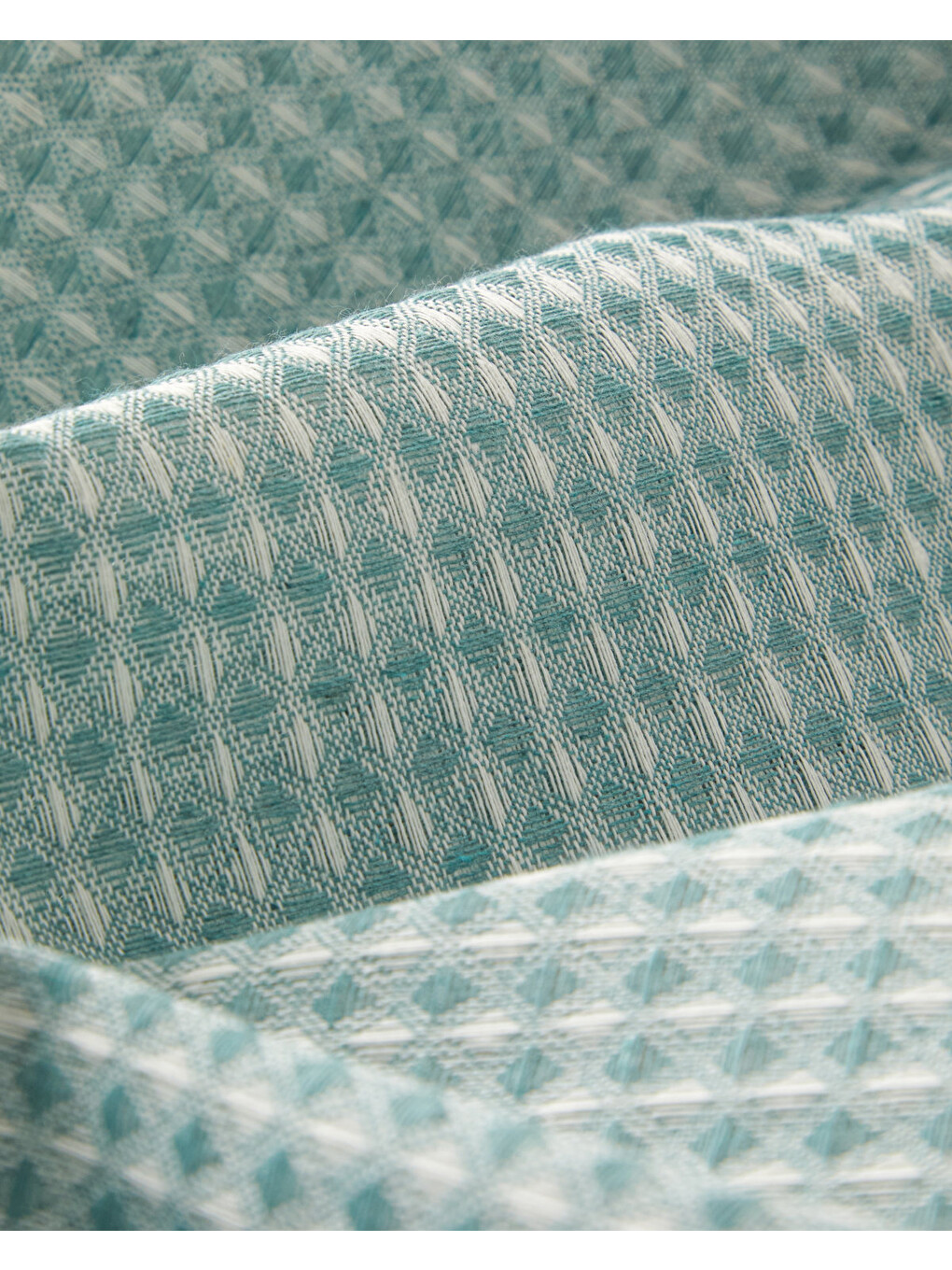 Sarı Modern Grid Tek Kişilik Pike 150x220 Cm Seledon-2