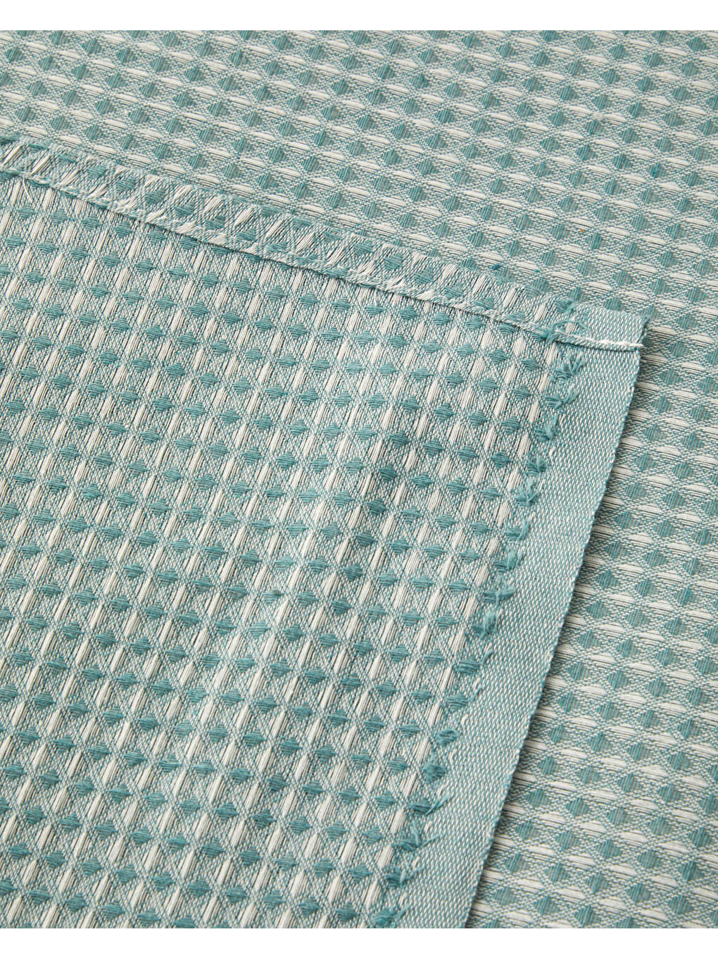Sarı Modern Grid Tek Kişilik Pike 150x220 Cm Seledon-3