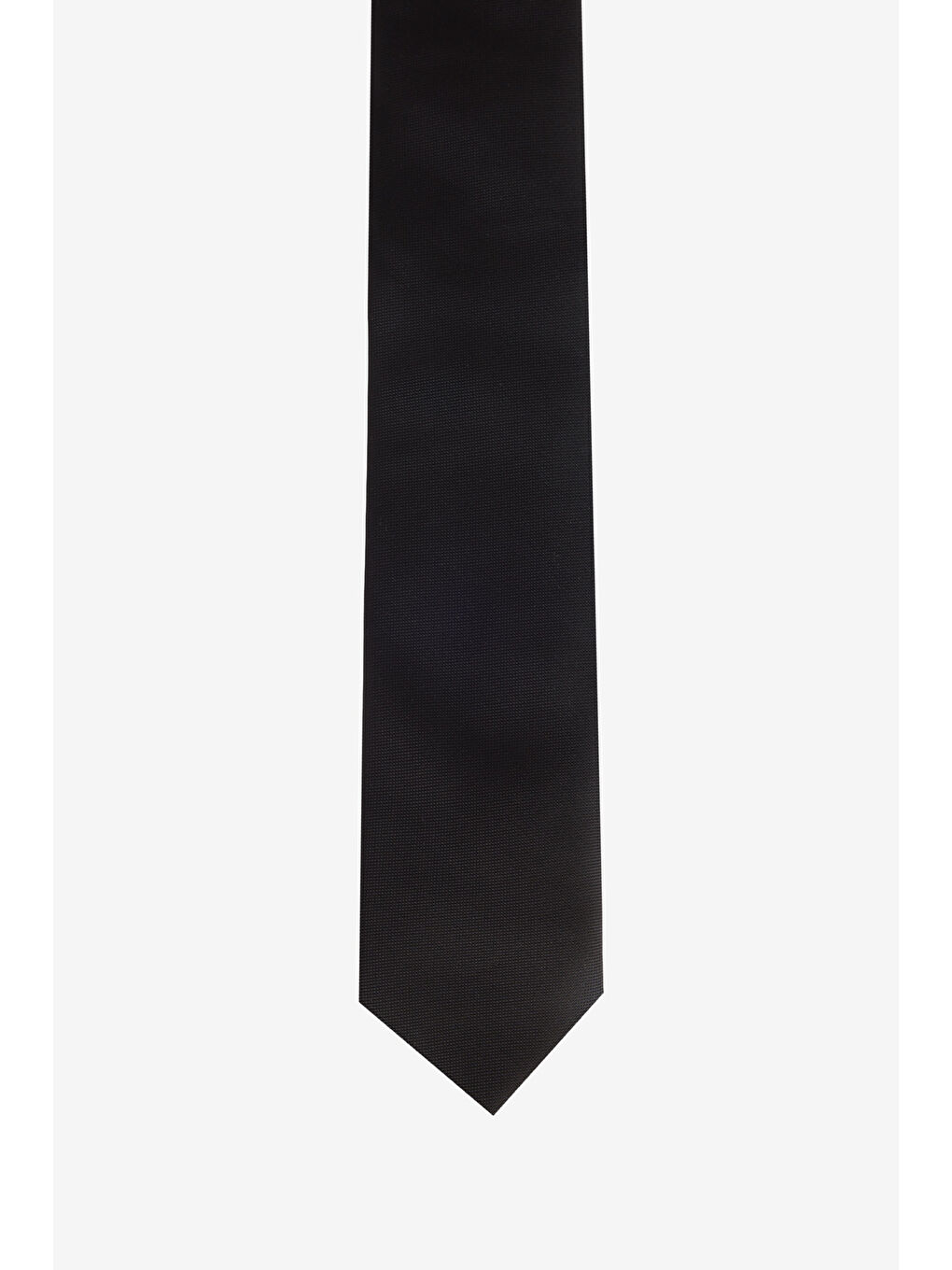 Erkek Siyah Desenli İpek İnce Kravat-1