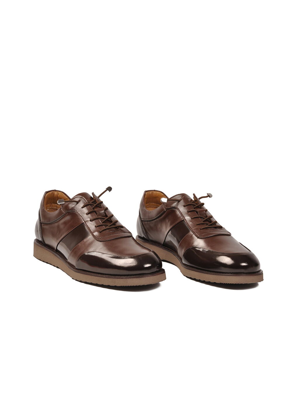 Kahverengi Kahve Hakiki Deri Erkek Casual Ayakkabı 3165 M-2