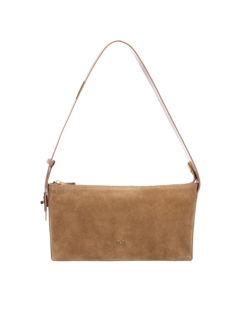 Kahverengi Eliana Deri Omuz Çantası Camel