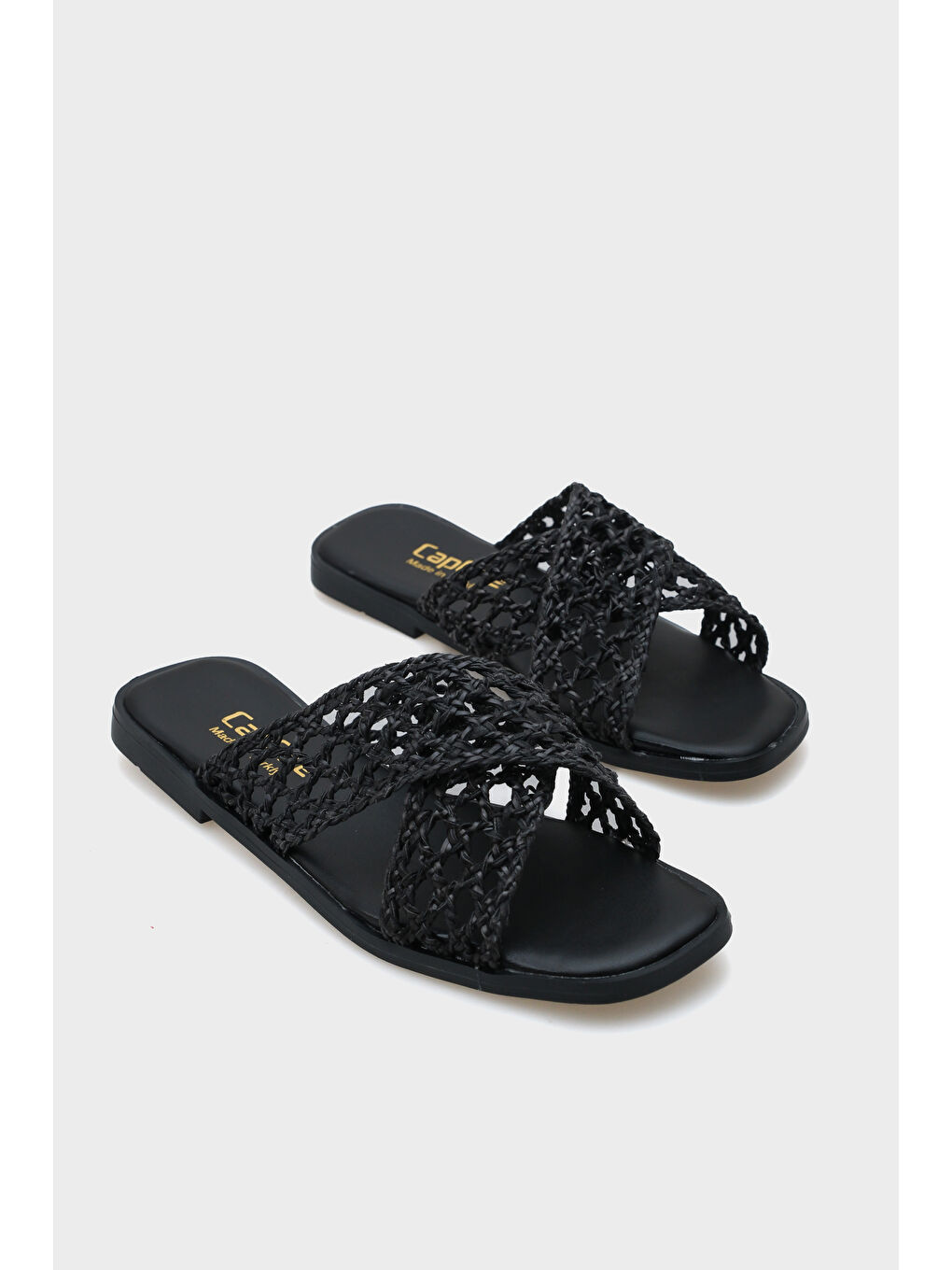 Siyah Loree Hasır Kadın Terlik