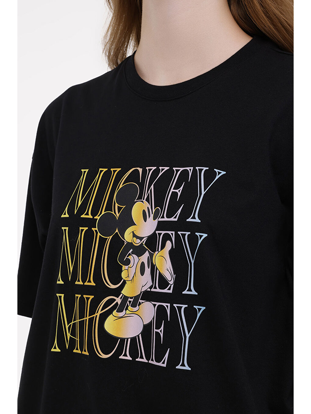 WL PLUTO 11GFL988 4FX Siyah Kadın Kısa Kol T-Shirt-3