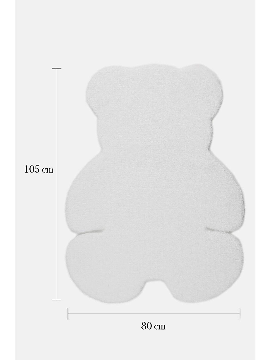 Beyaz Teddy Bear Ayıcık Kesimli Yumuşak Halı-2