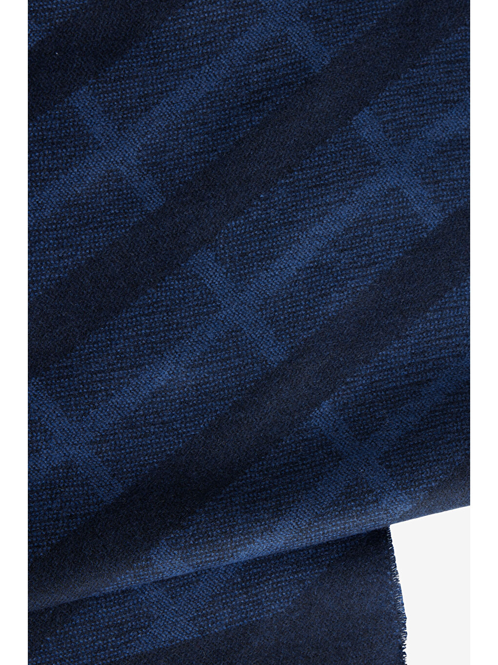 Erkek Lacivert-Mavi Desenli Yumuşak Dokulu Atkı-2