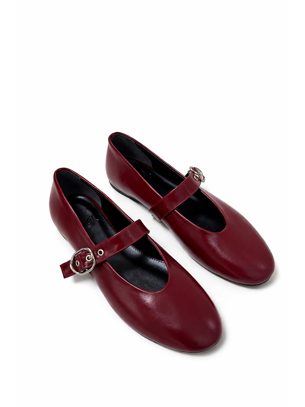 Bella Kadın Kemer Detay Deri Babet Bordo-1