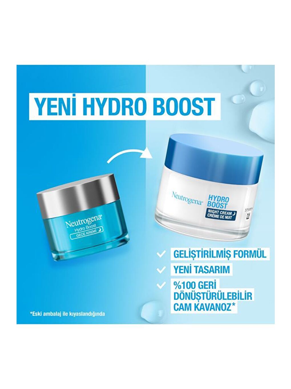 Neutrogena Renksiz Hydro Boost Gece Kremi 50 ml x2 - 2