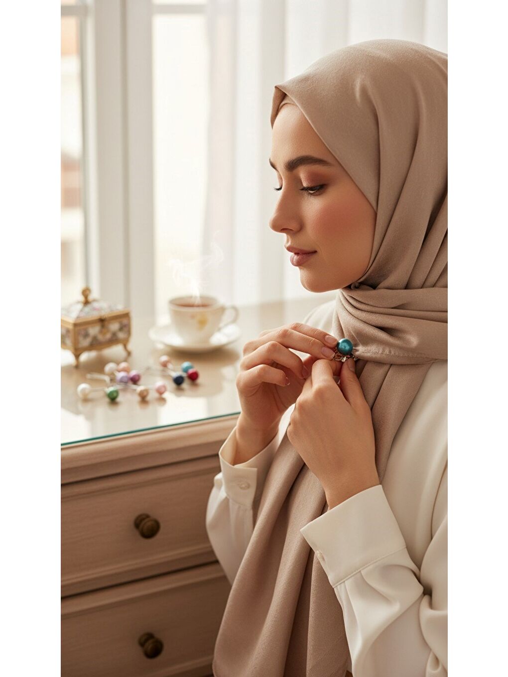 Karışık TCH-MD1 Başörtüsü Kıskacı,Tesettür Eşarp Şal İğnesi Klipsi 12 Adet-1