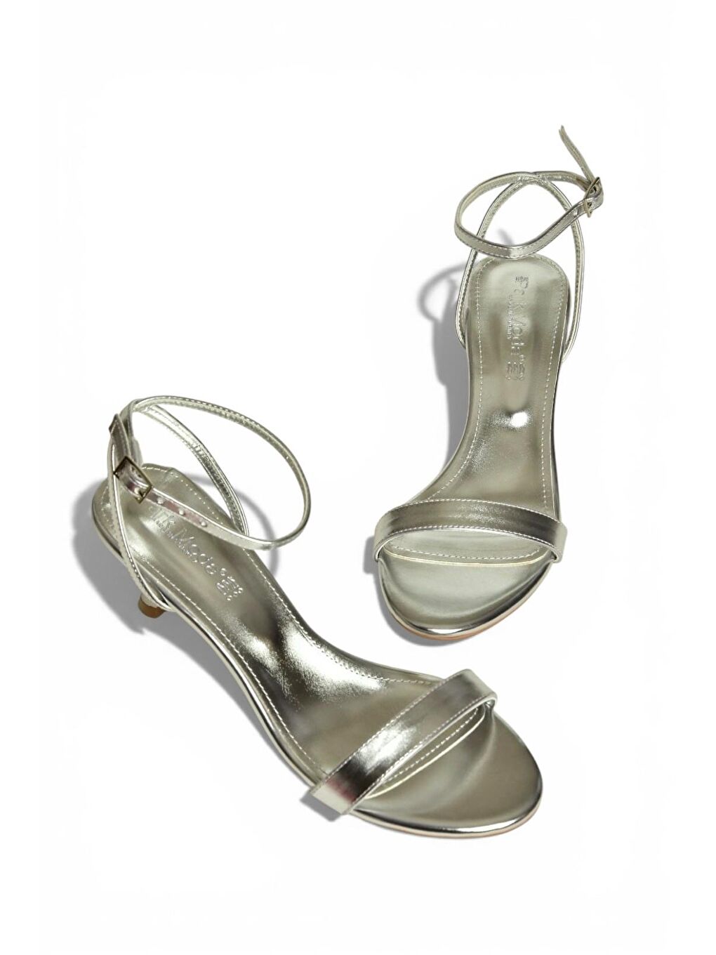 Gri Gümüş Kadın Topuklu Ayakkabı Y820071109-6