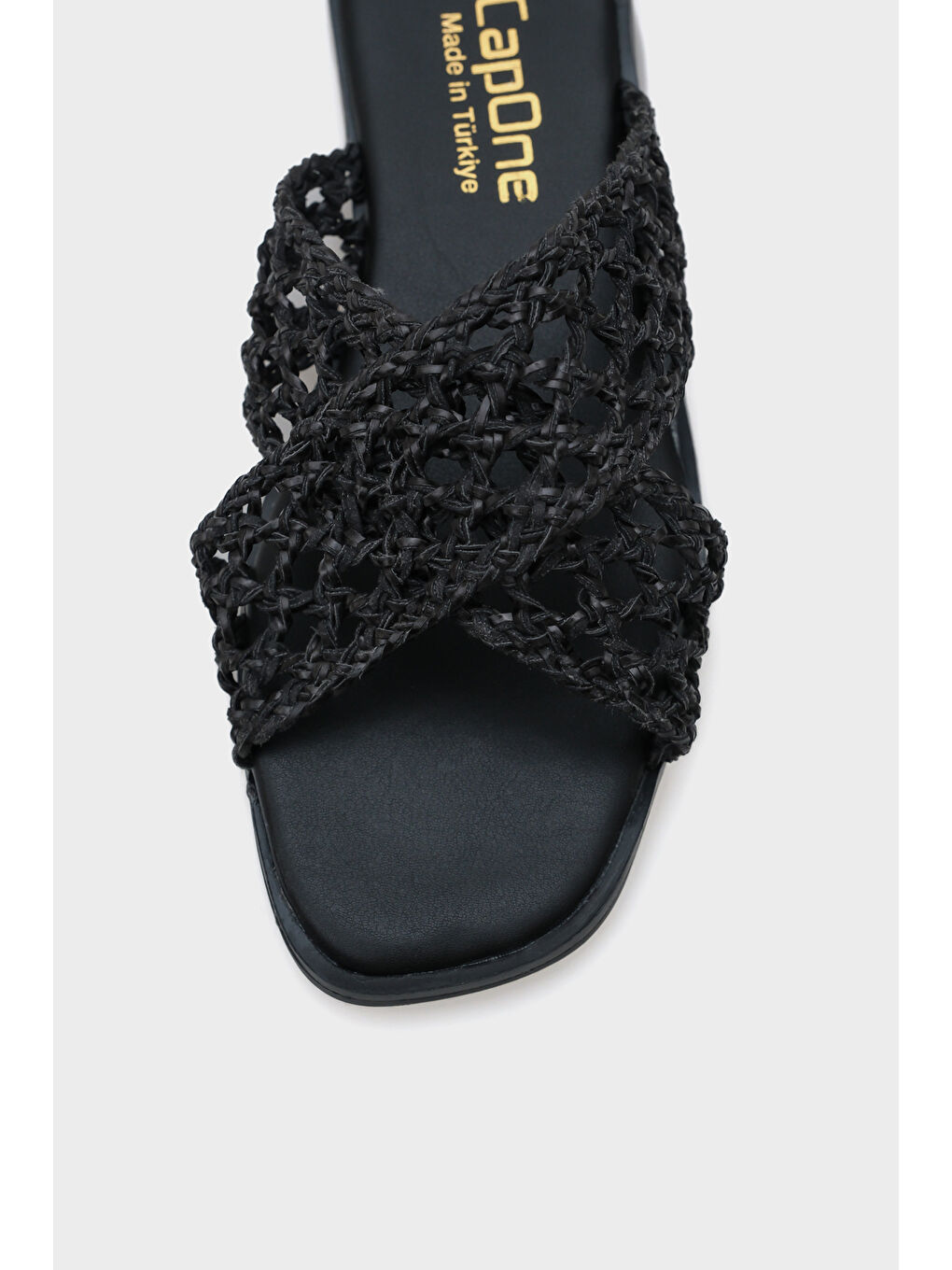 Siyah Loree Hasır Kadın Terlik-2