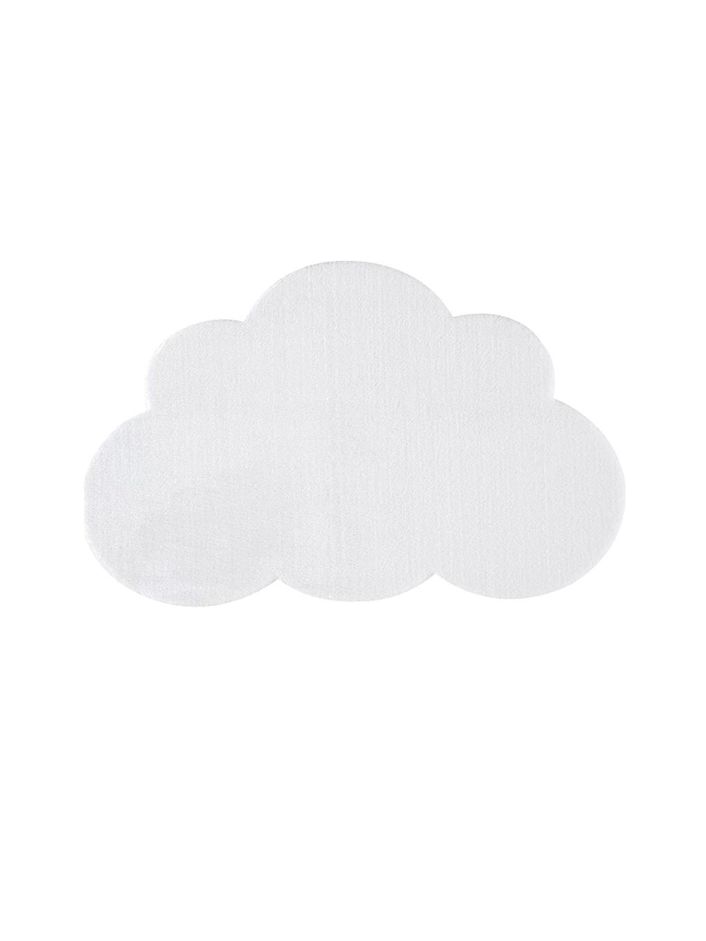 Beyaz Bulut Kesimli Yumuşak Pelüş Post Halı