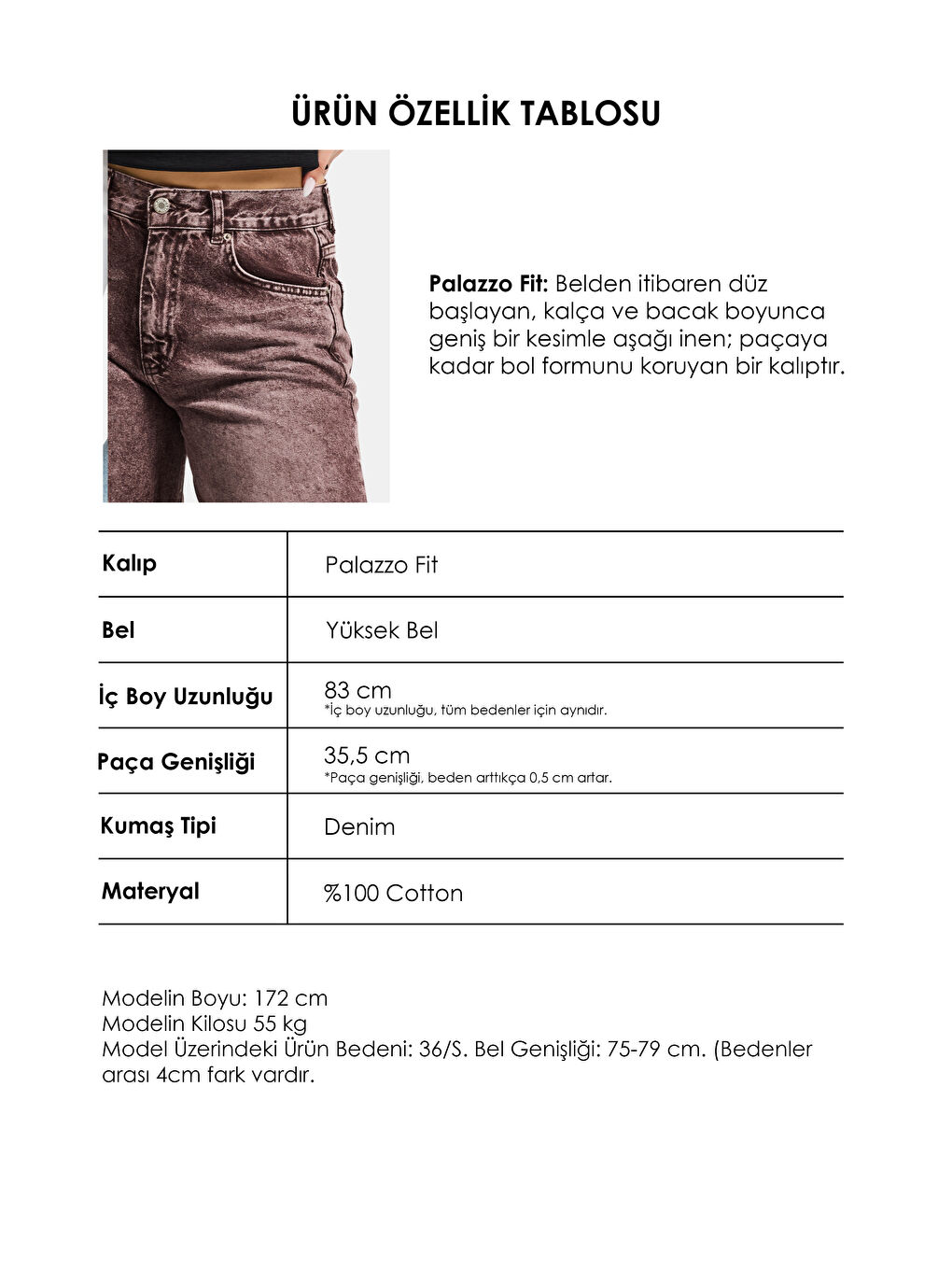 Mavi Kadın Koyu Jean Rengi Hera 4s6-157 Palazzo Fit Orta Bel Denim Jean-3